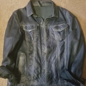 leather short jacket